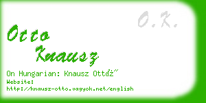 otto knausz business card